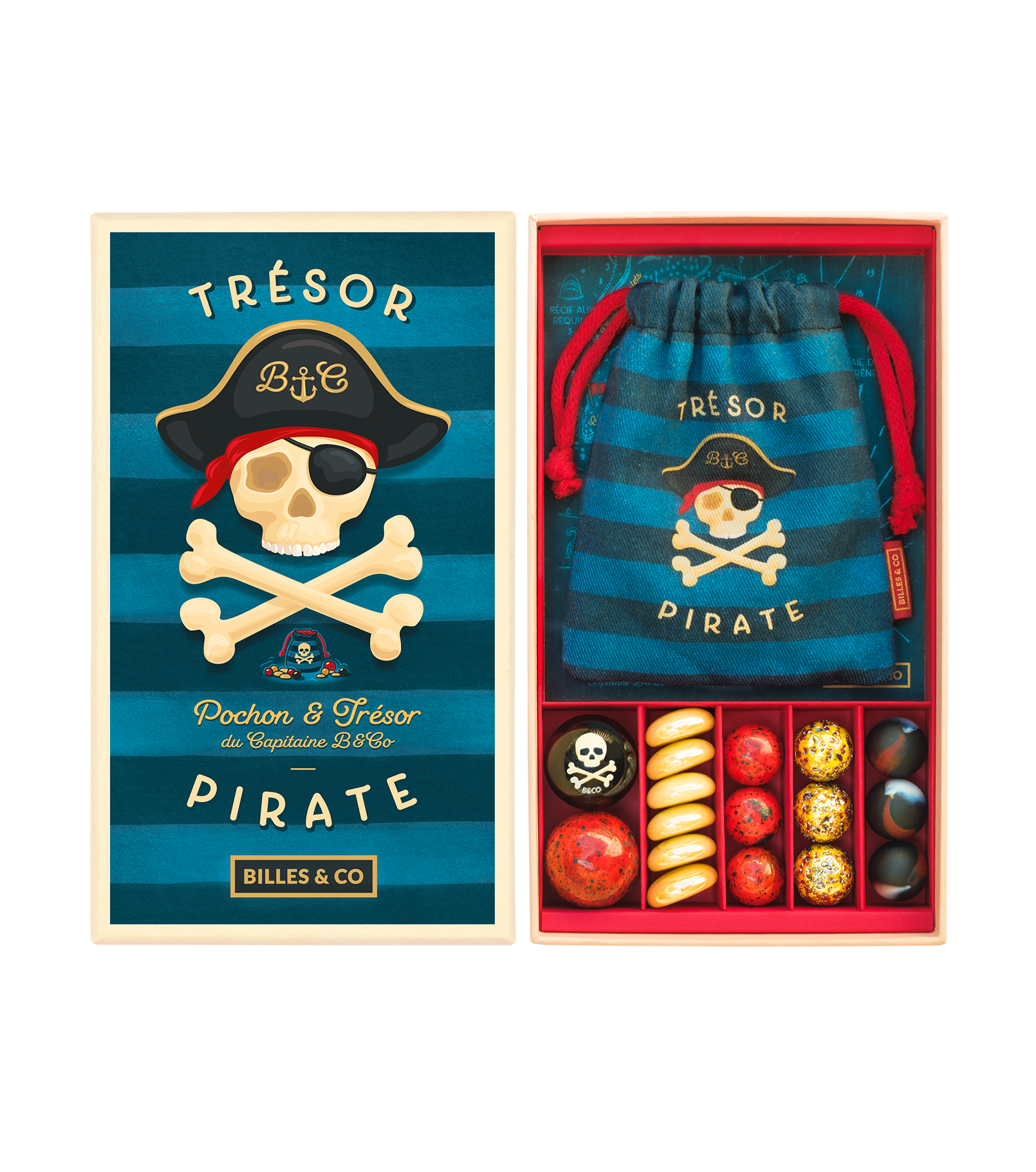 Pirate Treasure Marbles - Pouch Set