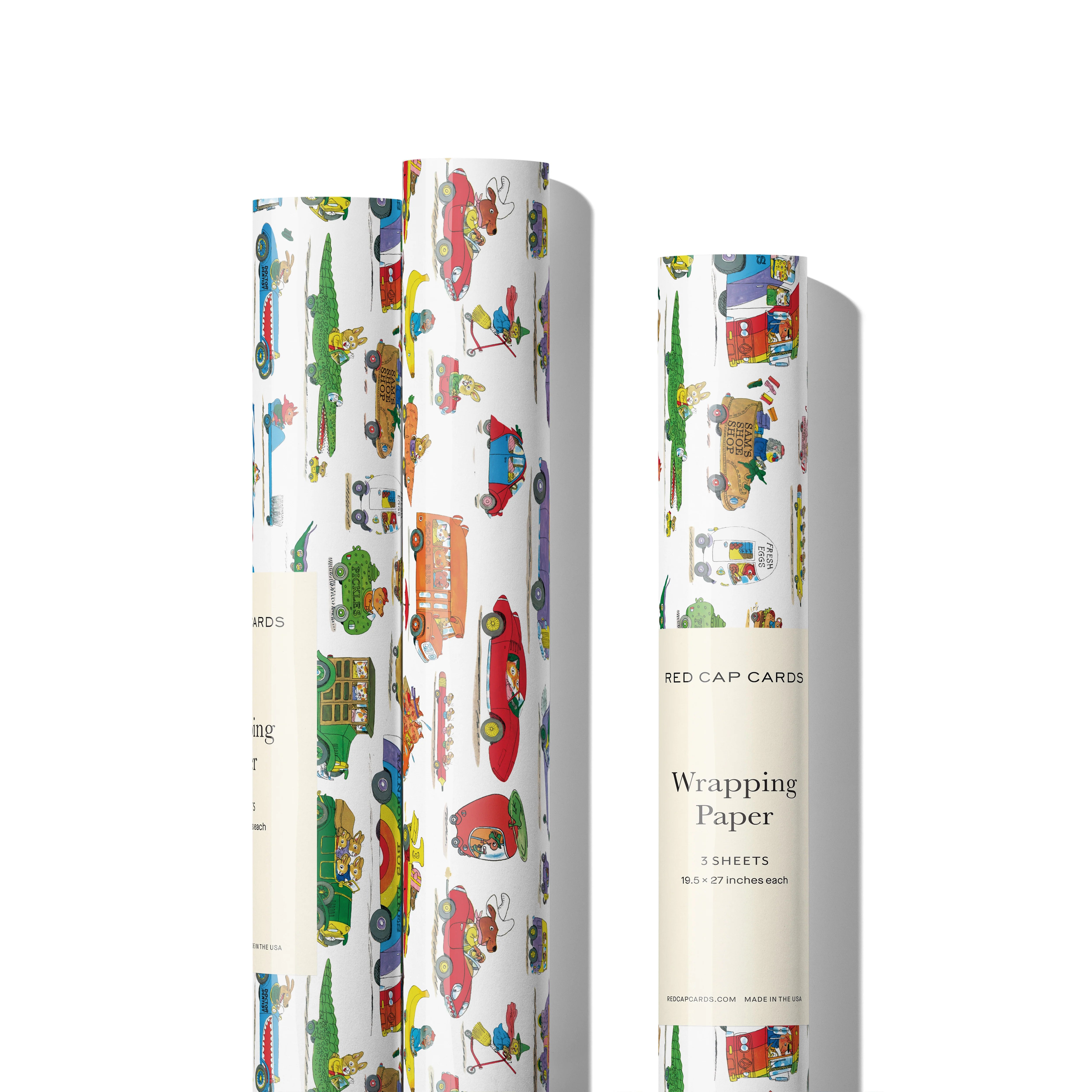 Richard Scarry Busytown Cars - Premium Gift Wrap Set